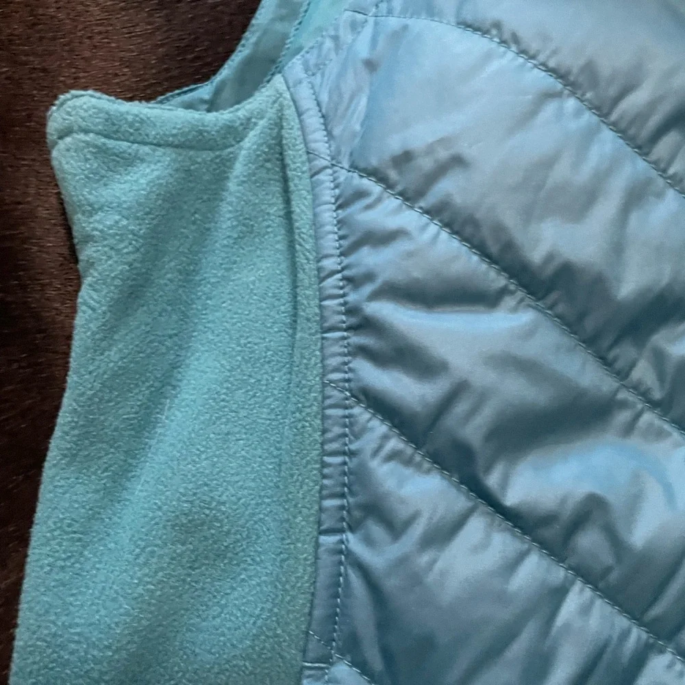 Columbia Womens Vest Size Large Turquoise‎ Fleece Polyester Full Zip Pockets - Picture 4 of 6